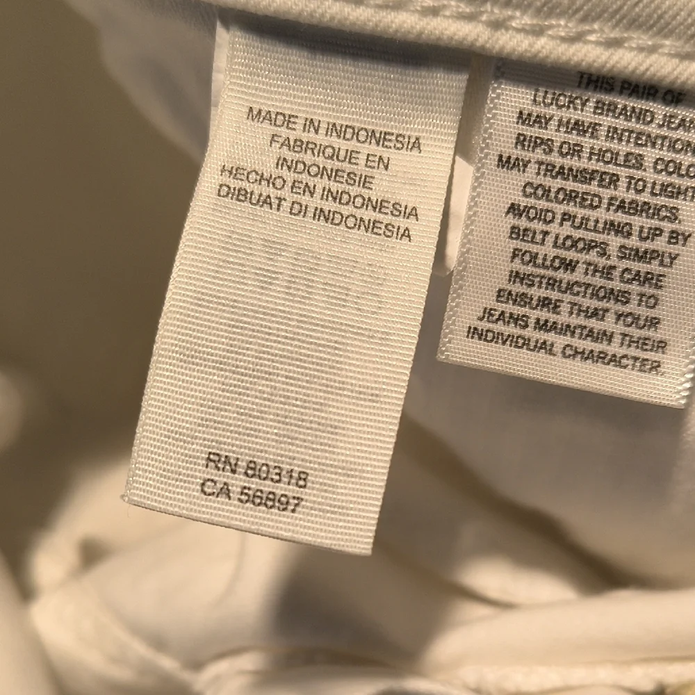 sac316🍀Ava Skinny Lucky Brand White Denim Jeans - Picture 6 of 7